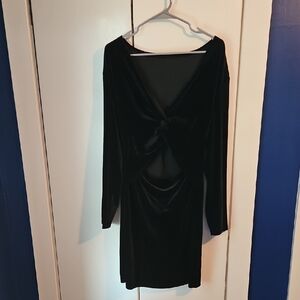 Elegant Black Velvet Dress